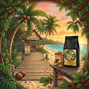 Purradise Brews – Jamaican Meow-fee | Medium Roast Flavored Coffee